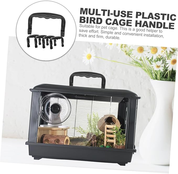 BESPORTBLE 5pcs Lightweight Plastic Crate Handles for Hamster Rabbit Cages Comfortable Grip Design for Easy Carrying Durable Multi Use Birdcage Accessories