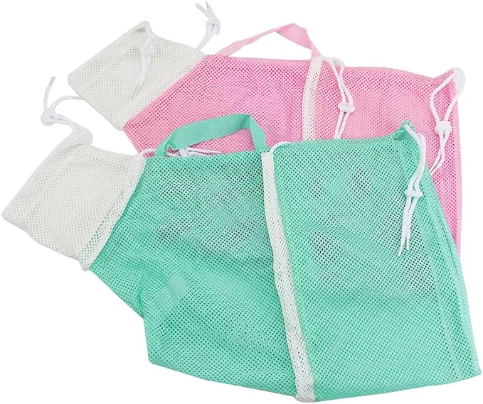 Cat Bag for Bath Adjustable Breathable Mesh Pet Restraint Bag for Bath Nail Trim Medicine and Vet Visits Escape Proof Wash Bag Pink