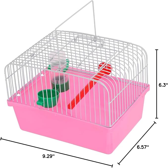 Abaodam Portable Small Bird Cage with Perch Food Box Waterer Lightweight Travel Carrier for Parrots Lovebirds and Small Pets Secure Comfortable Pet Habitat for Outdoor Adventures