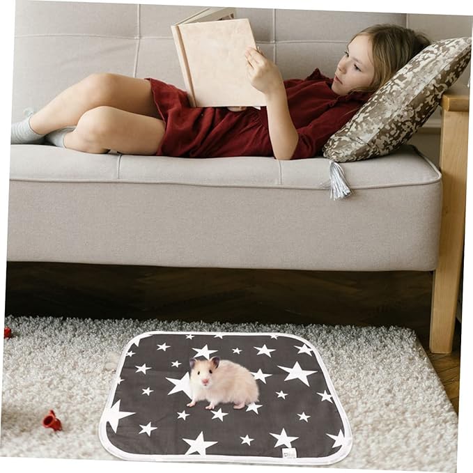 Happyyami 4pcs Pet Pee Mat Bunny Accessories Professional Bunny Liner Leakproof Pet Cushion Small Animal Bedding Bird Cage Cushion Mat Underlying Eva Water Rabbit Supplies