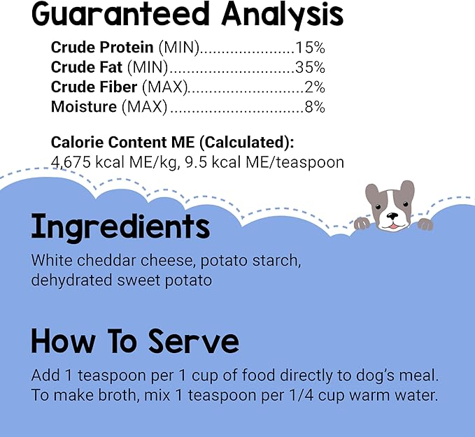 BEAUMONT BASICS Flavors Food Topper for Dogs, White Cheddar Recipe, 6-Ounce, Pack of 2