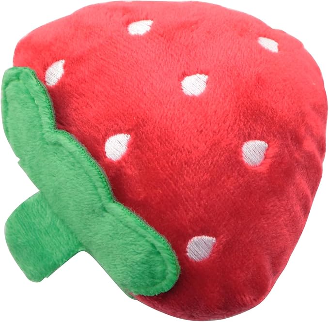 LQ Industrial Exquisitely Crafted Plush Strawberry Toy Pet Supplies Suitable for Pet Chew Scratch Play with