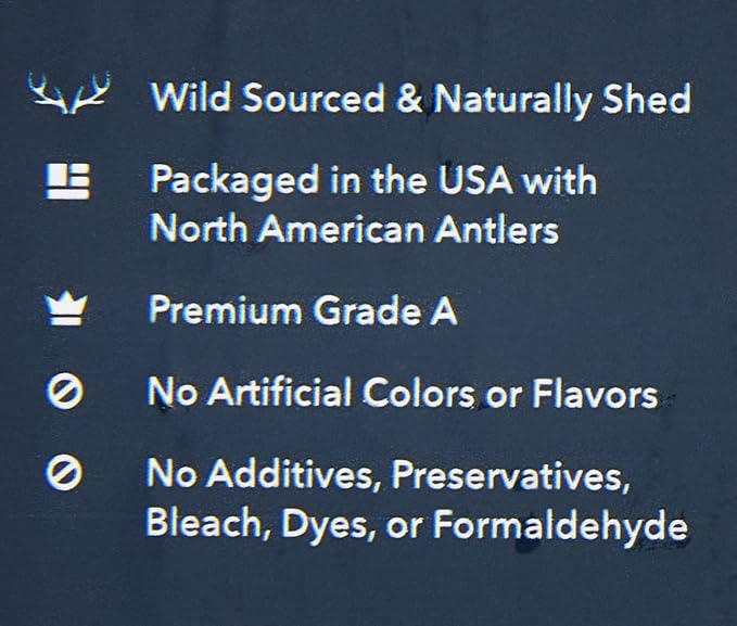 WAG Split Elk Antler, Medium, for Dogs | Naturally Shed | 15-30 lbs | Pack of 4