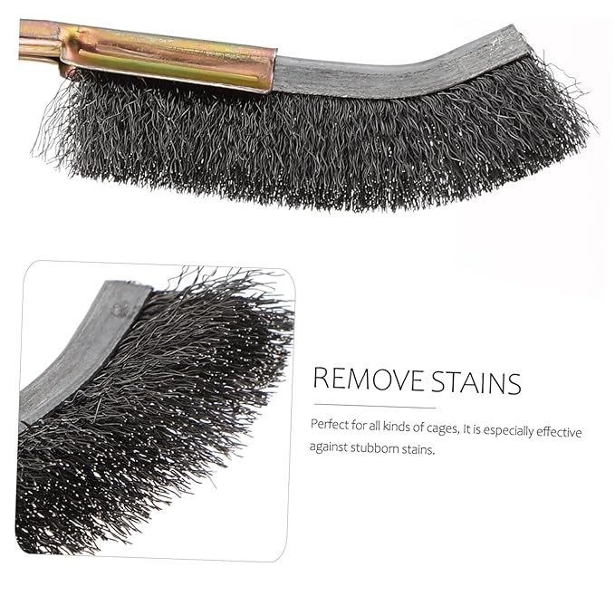 2pcs Bird Cage Cleaning Brush Long Handle Feeder Cage Wire Brush Cleaner Easy Cleaning Bird Parrot Accessories 24x3cm