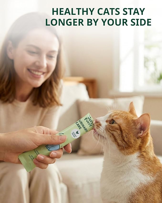 Urinary Care Cat Treats Lickable — Daily Wellness with Cranberry, Taurine, L-Lysine & Cat Multivitamins, Grain-Free Squeezable Cat Treats for Kidney & Urinary Support, Chicken, 10 Tubes