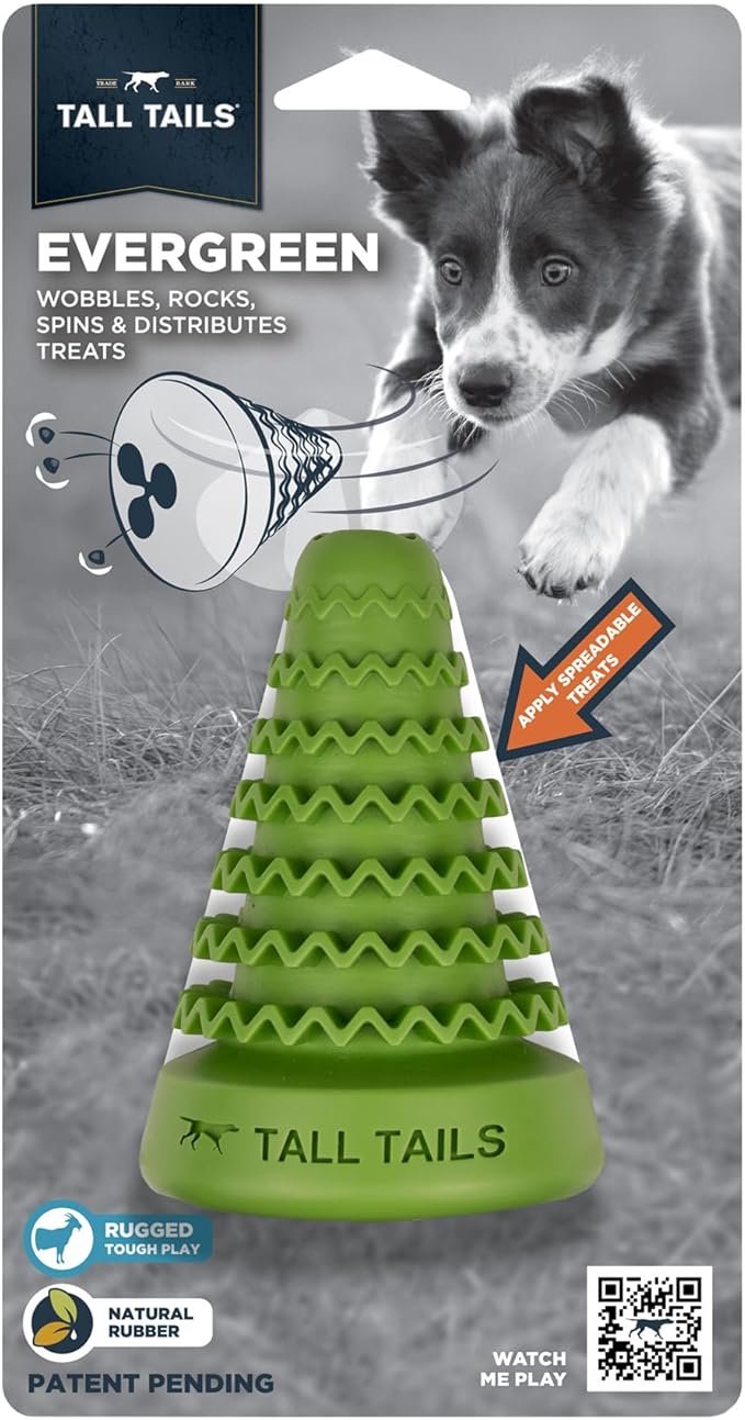 Tall Tails Natural Rubber Reward Interactive Dog Toy, Evergreen Tree