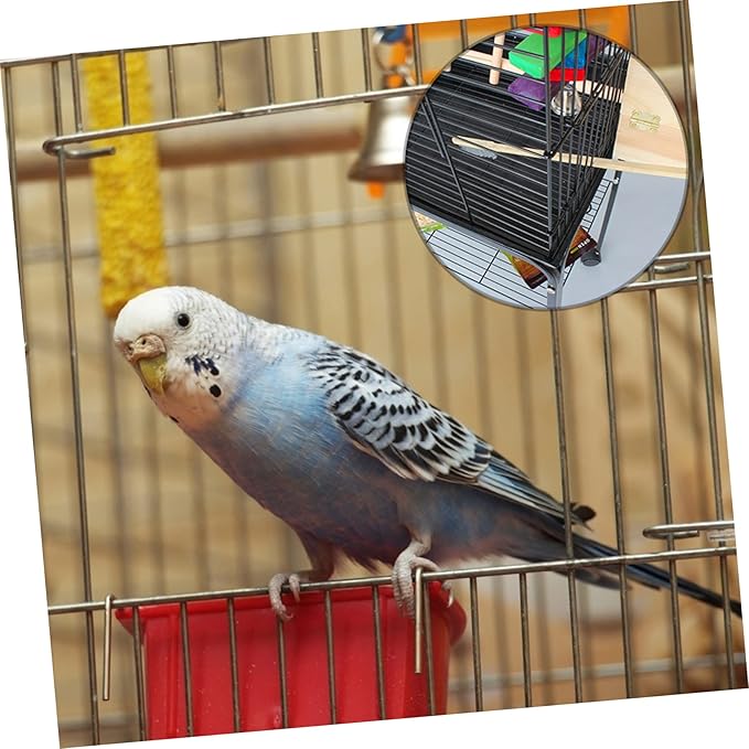YARNOW 2Pcs Bird Cage Cleaning Tool Set Long Handle Brush Shovel for Parrot Care Reusable Easy to Clean for Maintaining Tidy Habitat