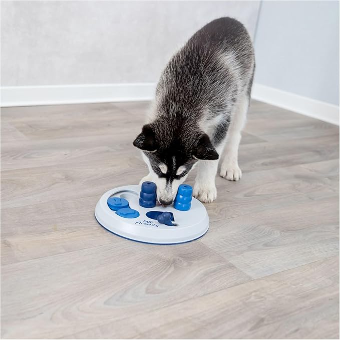 TRIXIE Flip Board Dog Activity Interactive Toy, Level 2 Food Puzzle Game, Brain Teasing Treat Dispenser, IQ and Mental Development Toy for Smart Dogs, Enrichment Toy for Boredom Busting