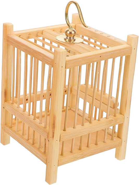 Mini Cricket Habitat Bamboo Mesh Cage Portable Storage Box for Observation