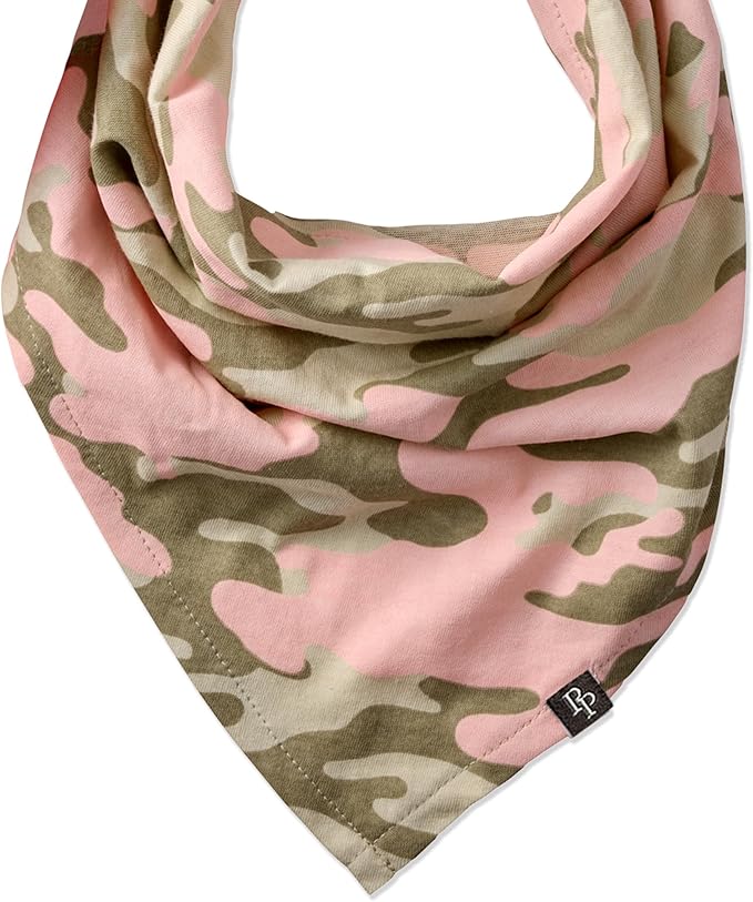 Pet Passion Bandit - THE PET Bandana 100% Organic Cotton Pet Bandanas Clothes for Small, Medium, Large Dogs, 3-Pack Pink Camo, X-Small/Small