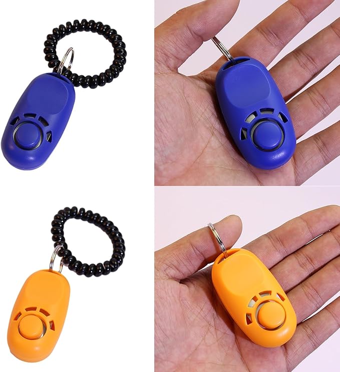 Dogs Training Clickers with Stretch Wrist Rope Durablity Compacted Size Easily to Use for Cats Dogs Bird Training, Blue