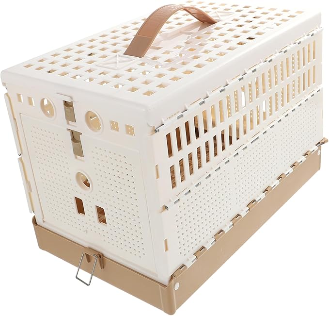 Happyyami Pigeon Aviary Cage Small Travel Carrier for Pigeon Training Breathing Mesh Pet Accessory