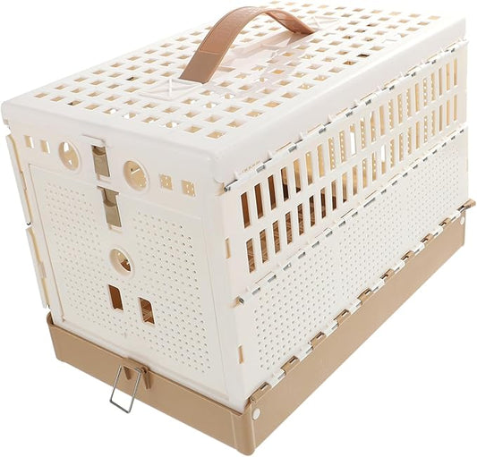 Happyyami Pigeon Aviary Cage Small Travel Carrier for Pigeon Training Breathing Mesh Pet Accessory