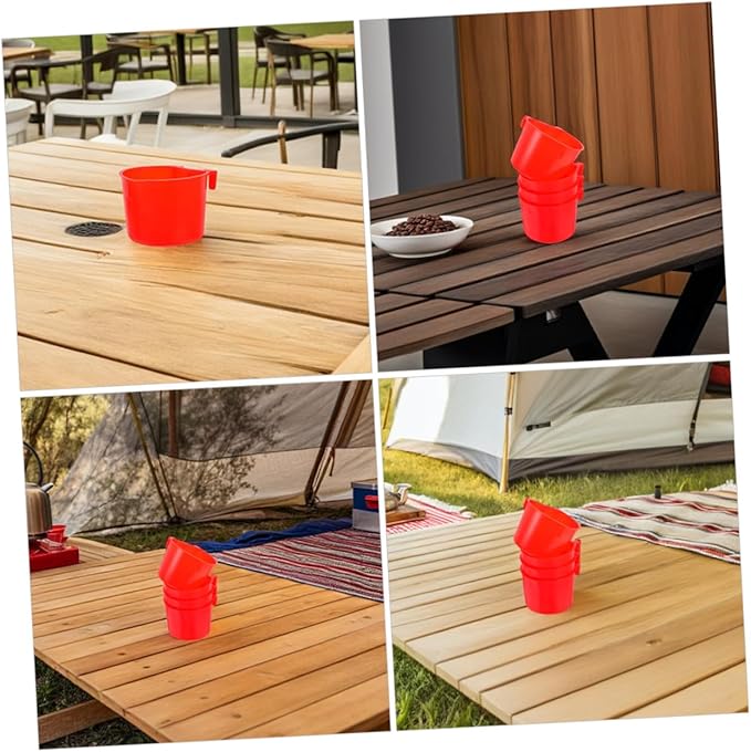Mikikit 8pcs Hanging Plastic Rabbit Water Bowl and Bird Cage Feeding Cup Thickened Pet Water Feeder 8.3x8.3x6cm for Small Animals and Outdoor Kennel Use
