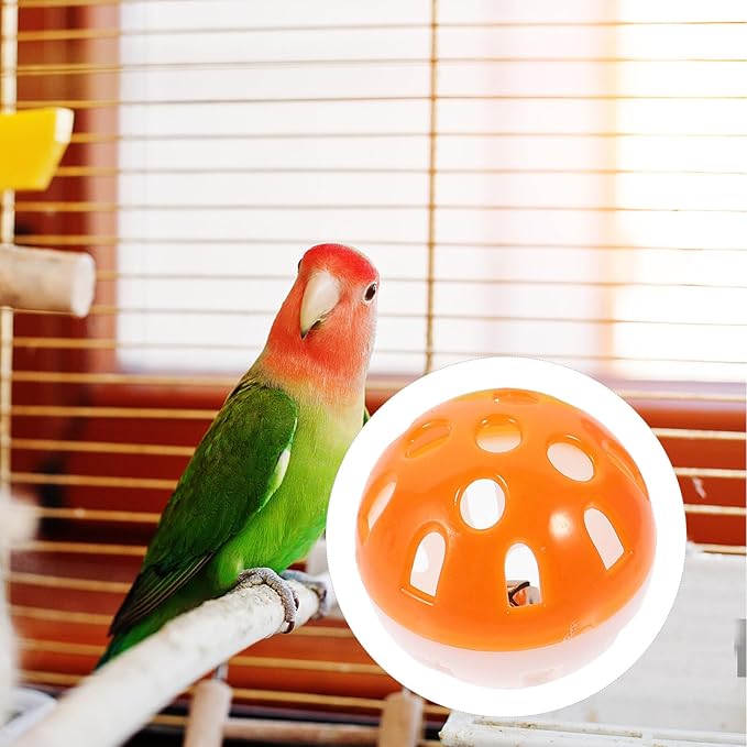 12pcs Plastic Bell Balls Bird Cage Bell Parakeet Chewing Plaything for Teeth Grinding and Playtime in Cage