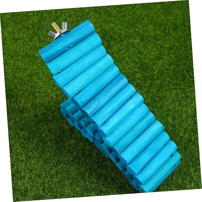 KESYOO Pet Wooden Ladder Climbing Ramp for Hamsters Squirrels and Parrots, Round Wood Plank, 6x40cm, Bird Cage Accessory for Small Pets