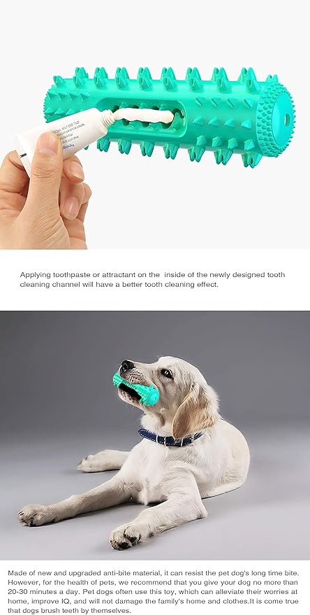 Dog Chew Toys for Aggressive Chewers, Dog Toothbrush Care Cleaning Stick, Puppy Toothing Chew Toy for Small Middle Dog (Lakes Blue)