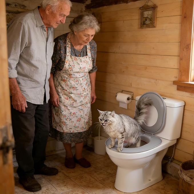 Cat Toilet Training Kit, Removable Urinal System | Toilet Litter Box Trainer for Indoor Use, Home, Apartment, Bathroom, Basement, and Pet Shop Environments