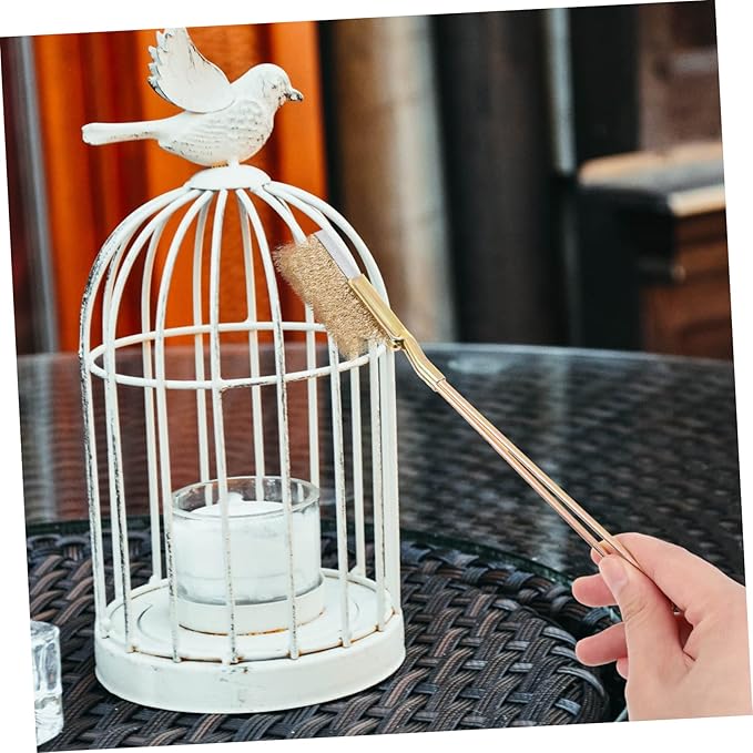 LIOOBO 1Set Bird Cage Cleaning Brush Long Handle Cage Brush for Easy Cleaning of Bird Cages and Feeders Wire Material for Removing Dirt