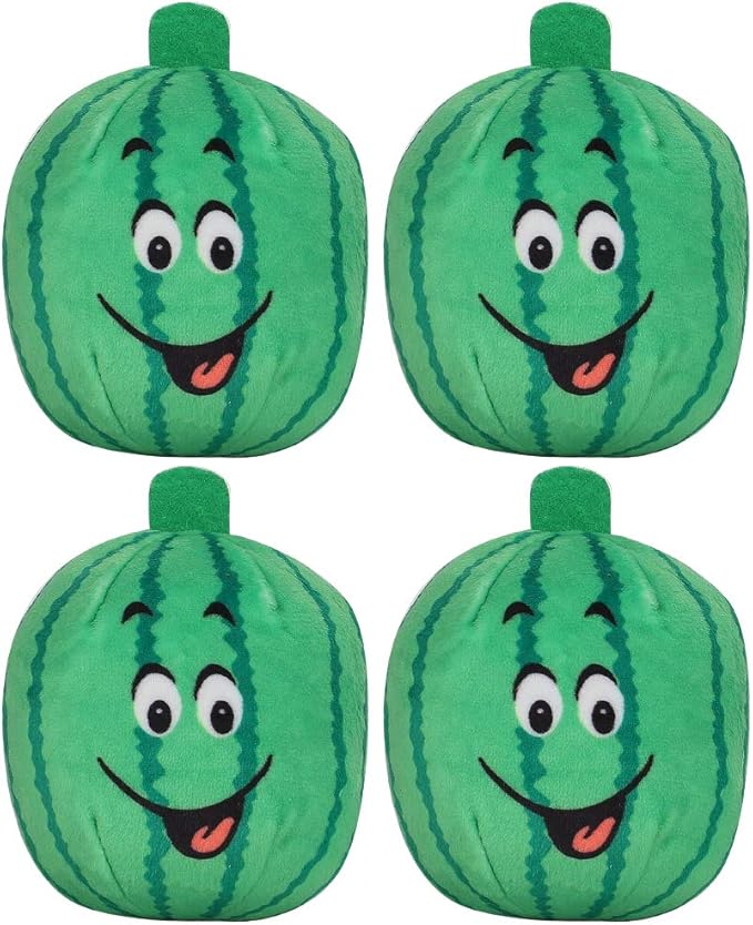 VINGVO Watermelon Toy Interactive Soft Pet Toys, Cat Interactive Toys Dog Plush Toys Squeaky Teething Toys, Funny Dog Puppy, Interactive Stuffed Dog Chew Toys for Small Large Dogs