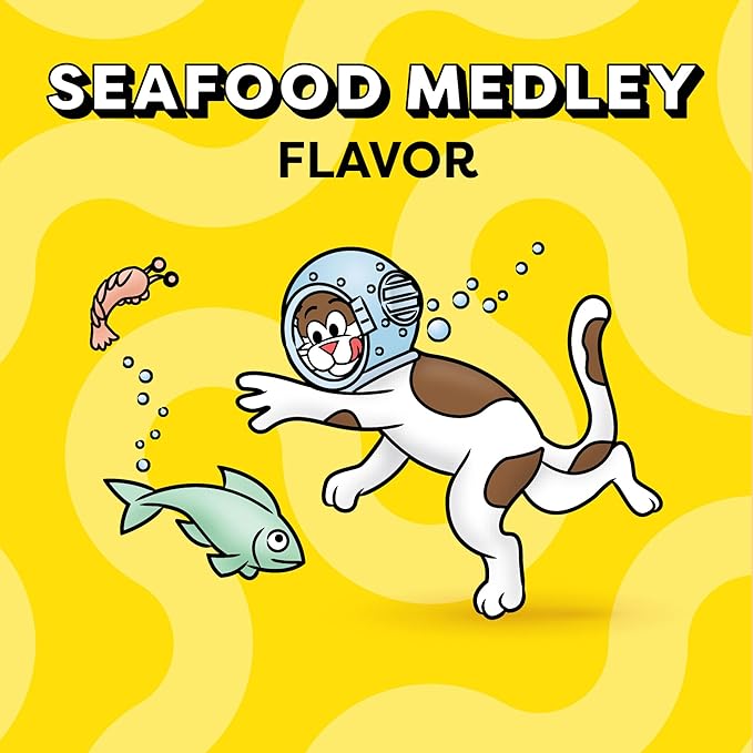 Temptations Cat Treats, Classic Crunchy and Soft Cat Treats, Seafood Medley Flavor, 48 oz. Pouch