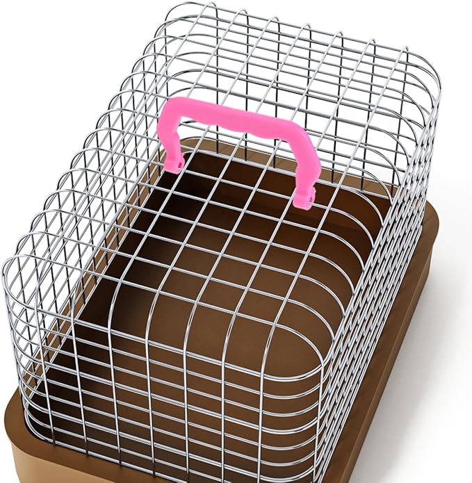 Mikikit 20pcs Portable PET Cage Handle Set Detachable Thickened Plastic Handles for Birdcage and Hamster Accessories Multi-use PET Cage Lifting Tool