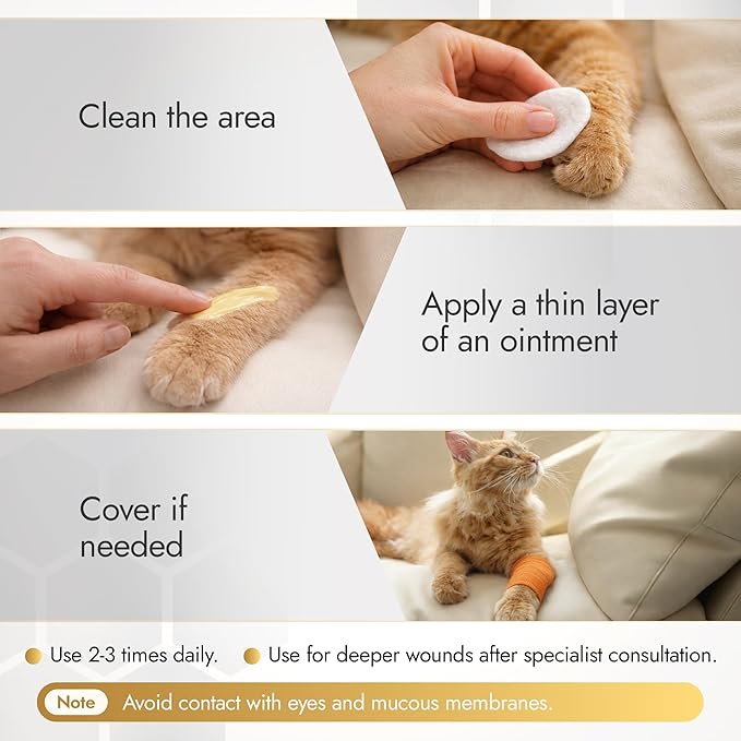 Hot Spot Treatment for Dogs Wound Support – Helps with Scratches, Cuts, Irritations, Rashes, Bites – Colloidal Silver and Manuka Honey for Dogs – Cat Wound Care 500+ MGO in a 2-oz Tube
