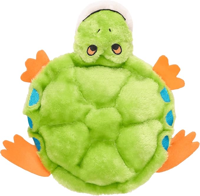 ZippyPaws Squeakie Crawler- No Stuffing Dog Toy to Keep Them Busy, for Small, Medium, & Large Dogs, Squeaky Pet Toy for Boredom, Unstuffed Chew Toy, Soft Plush Puppy Products, Toby the Tree Frog- 11"