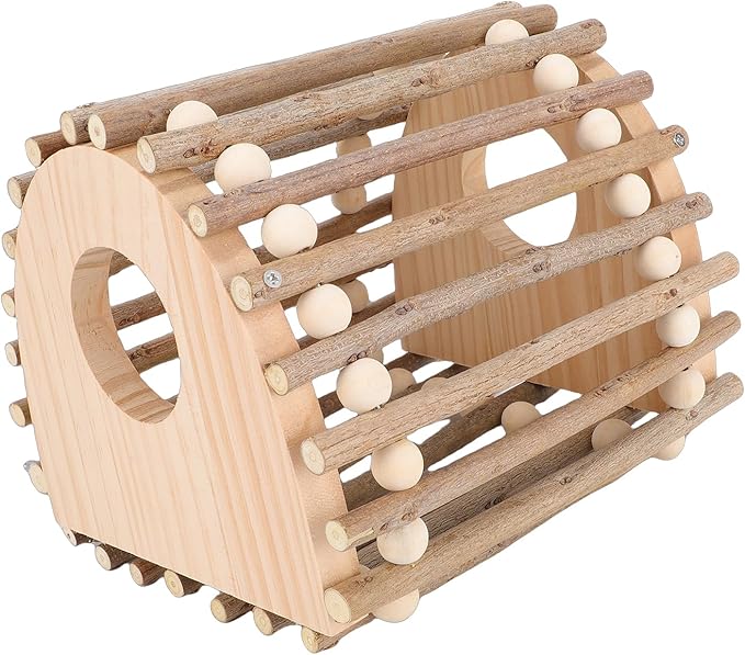 Bird Climbing Ladder, Pine Wood Double Hole Design Climbing Ladder Toy, Hamster Toy with 14 Accessories for Hamster Bird Cage