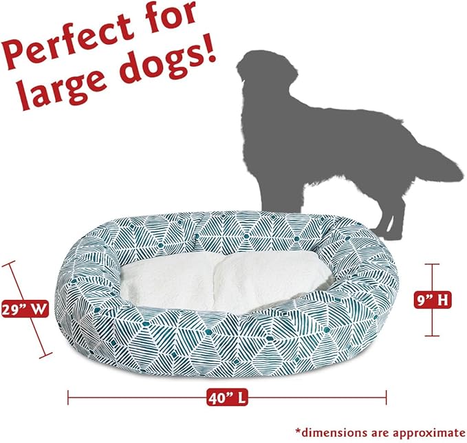 Majestic Pet 40" Charlie Emerald Sherpa Bagel Bed