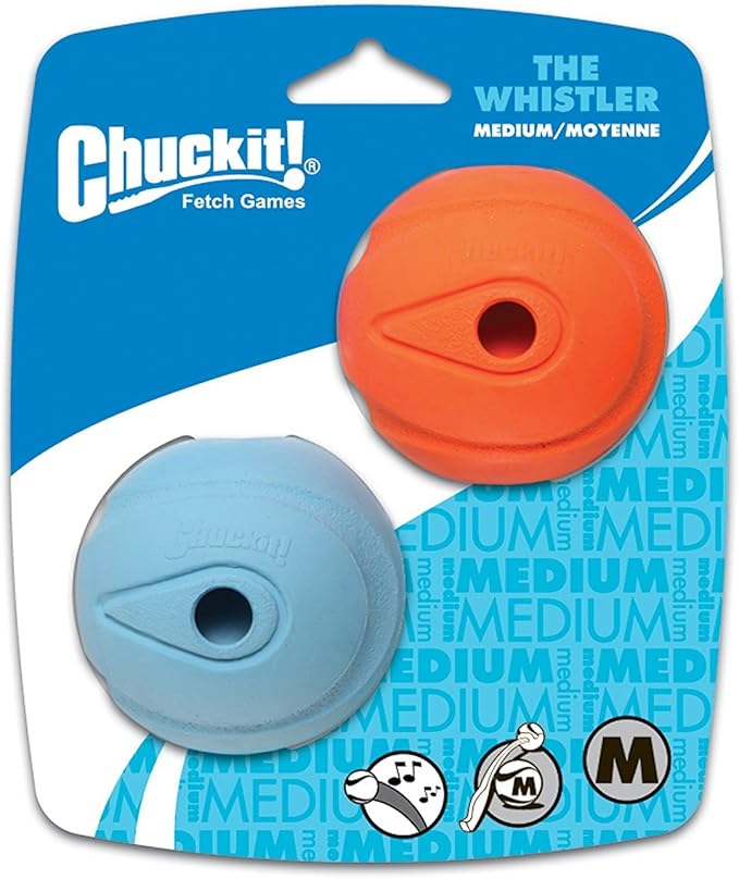 Chuckit The Whistler Chuck-It Ball Medium Ball - 2.25" Diameter - 2/Pack (3 Pack)3