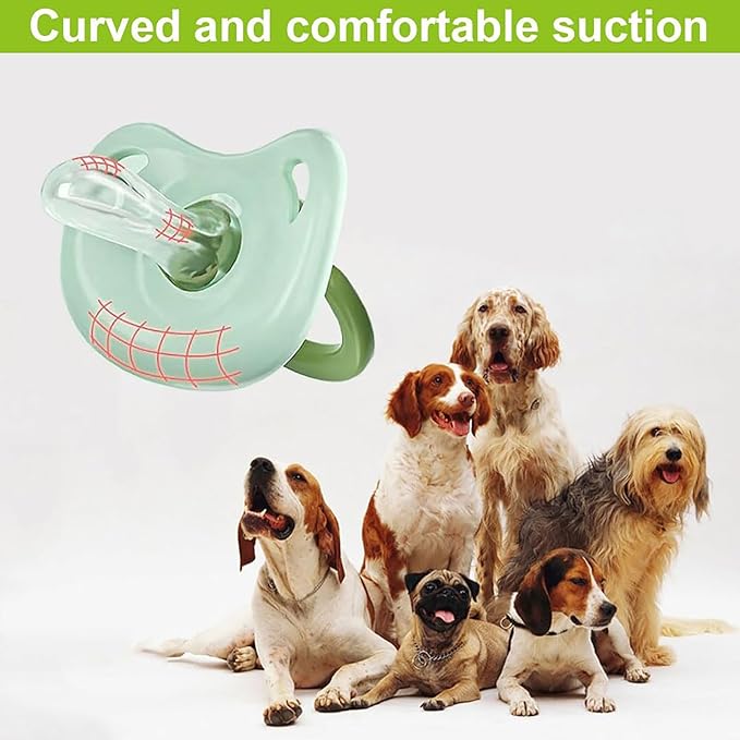 Generic 2024 New Pet Dog Silicone Pacifier, 3Pcs Dog Cat Chew Toy, Cat Dog Pacifier Chew Toy, Puppy Kitten Calming Pacifie, Silicone Pacifier Accessories for Dog Cat (B, S)