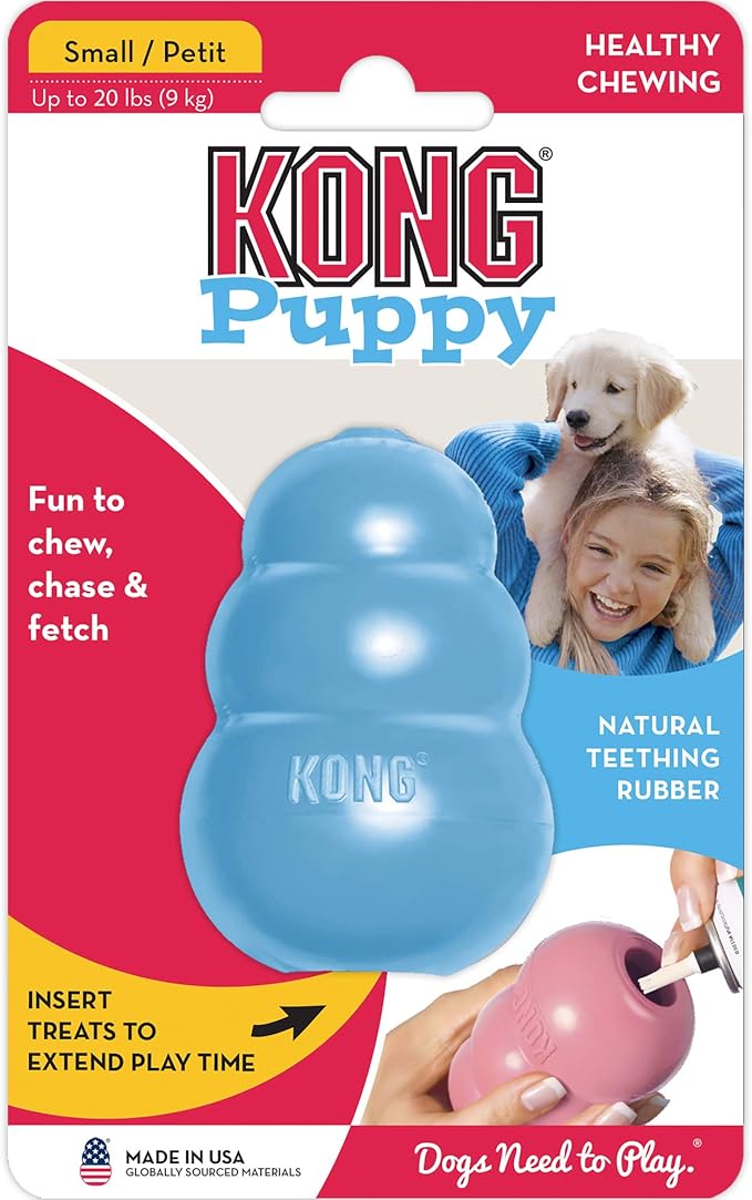 KONG - Puppy and Ziggies - Puppy Toys for Teething with Treats (Colors May Vary) - for Small Puppies