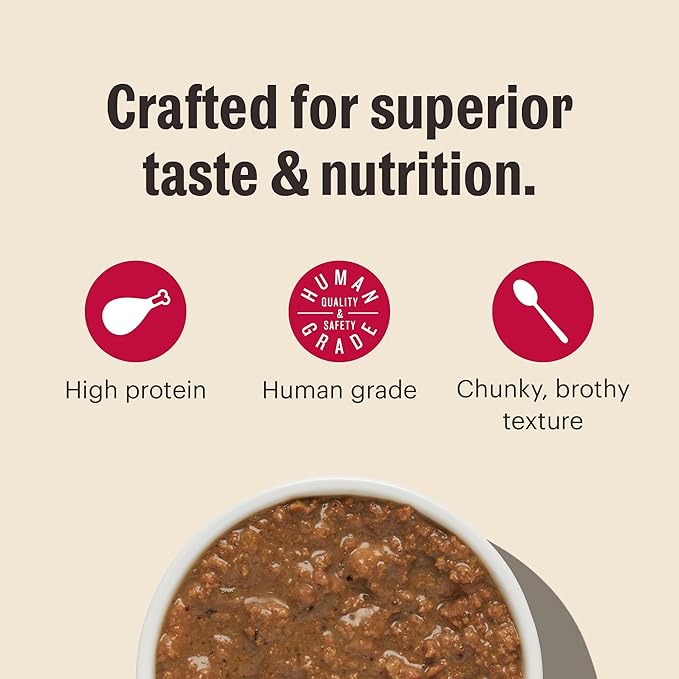 The Honest Kitchen Human Grade Minced - Turkey, Chicken & Duck in Bone Broth Gravy Wet Cat Food, 5.5 oz (Pack of 12)