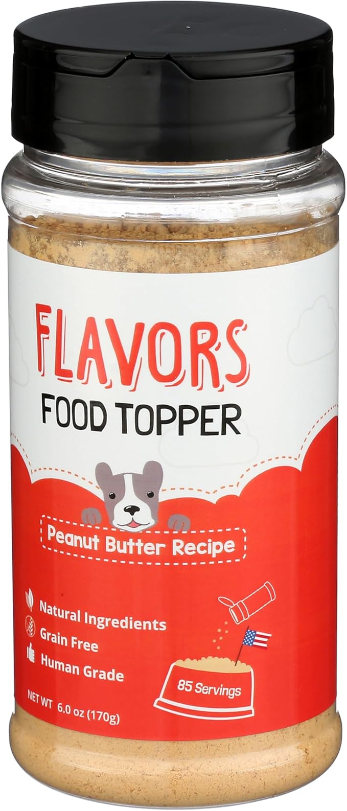 BEAUMONT BASICS Flavors Food Topper for Dogs, Peanut Butter Recipe, 6-Ounce, Pack of 2