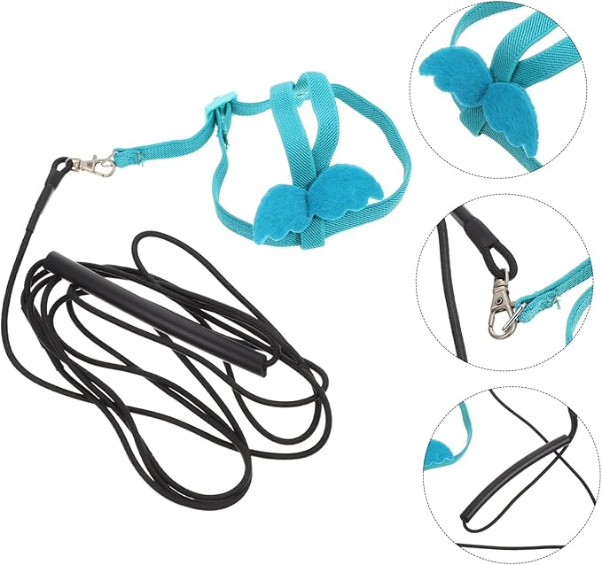 balacoo 2pcs Portable Parrot Wear-Resistant Bird Leash for Outdoor Flying and Training for Parrots Parakeets Chickens Bird Accessory for Safe Adventures