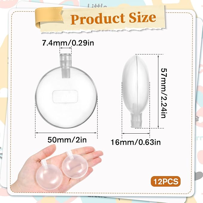 12pcs Squeakers for Dog Toys, 50mm/2inch Dog Squeaky Toy Replacement Round Dogs Squeakers Replacement Airbag Dogs Toy Squeaker Noise Maker Insert for Plush Toys Repair