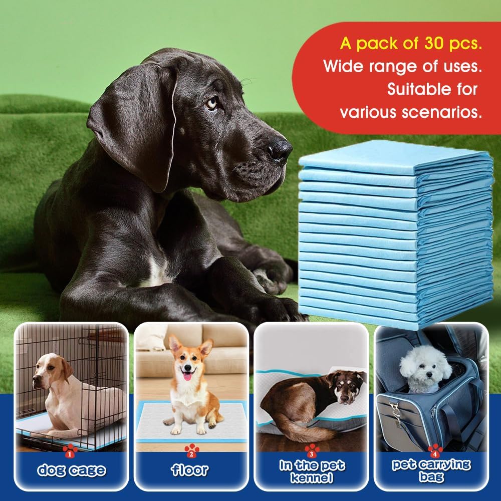 NEZO Dog and Puppy Premium Training Pads, Extra Large 34 x 46 inch - 90 Count Pee Pads with 6 Layer Leak-Proof and Super Absorbent