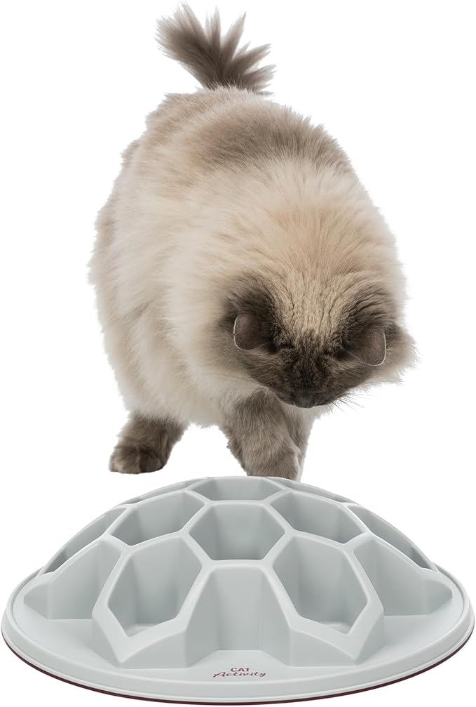TRIXIE Slow Feeder Hive XXL, Cat Bowl, Cat Food Plate, Pet Feeding Bowl