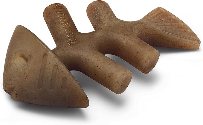 Benebone Fishbone and Wishbone Durable Dog Chews | Made in USA | Real Fish and Bacon Flavors