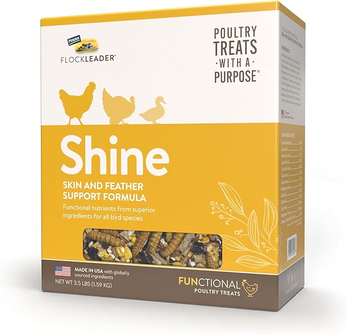 FLOCKLEADER Shine, Functional Poultry Treats for Skin and Feather Support, 3.5 lb
