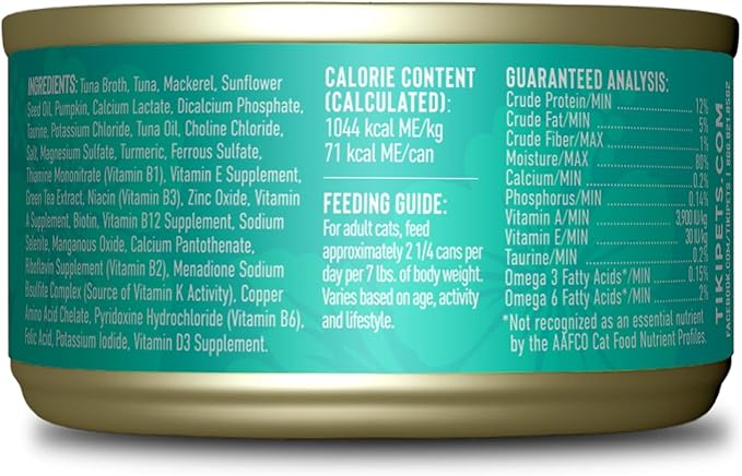Tiki Cat Silver Wet Cat Food for Seniors, Tuna & Mackerel, 2.4 oz. Cans (12 Count)