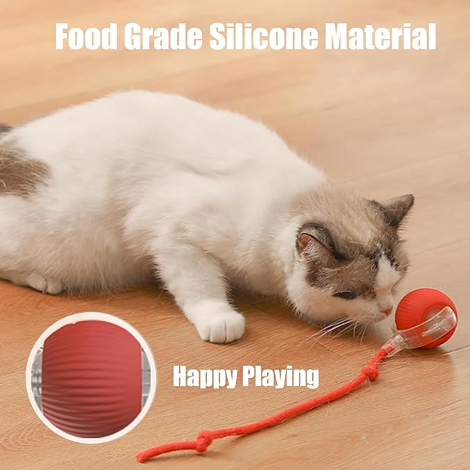 2025 New Interactive Dog Cat Toys Balls, Rolling Ball for Dogs, 360° Smart Automatic Rolling Pet Ball, Electric Dog Balls Toy, Fast Moving, for Indoor Cat and Dogs