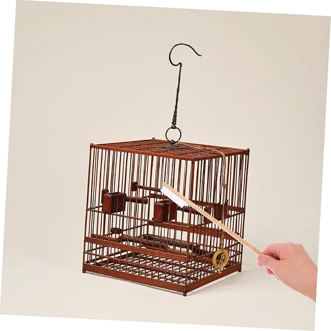 Abaodam 2pcs Bird Cage Cleaning Brush Set Droppings Scoop Efficient Cleaning Tools for Small Animal Cages and Easy to Use