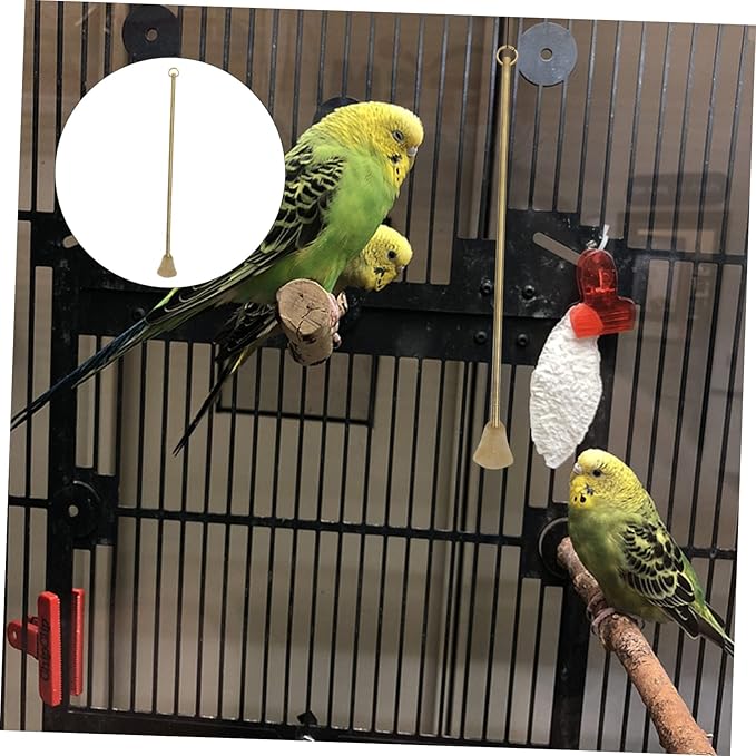 Happyyami Bird Poop Cleaning Tool Metal Brush for Small Animals Cage Bird Cage Accessory