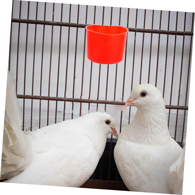 BESPORTBLE 4pcs Thickened Hanging Feeders for Small Animals Removable Water Food Bowls for Bird Cages Rabbit Hutches Easy Install Plastic Pet Feeding