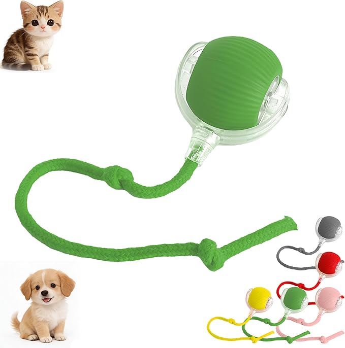 Tiny Fetch Dog Toy, Tiny Fetch Motion Dog Toy with Smart Motion Sensor, Smart Chase Pet Toy Ball for Dogs and Cats, Fun Gifts for People Who Love Cats (Green)