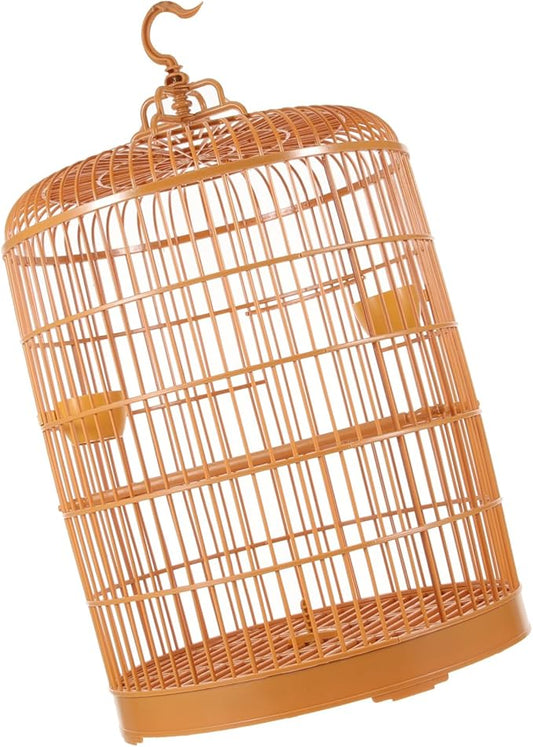Totority Hanging Plastic Bird Cage with Round Spacious and Durable Pet Cage for Small Parrots Hamsters and Birds for Indoor Use and Gifts