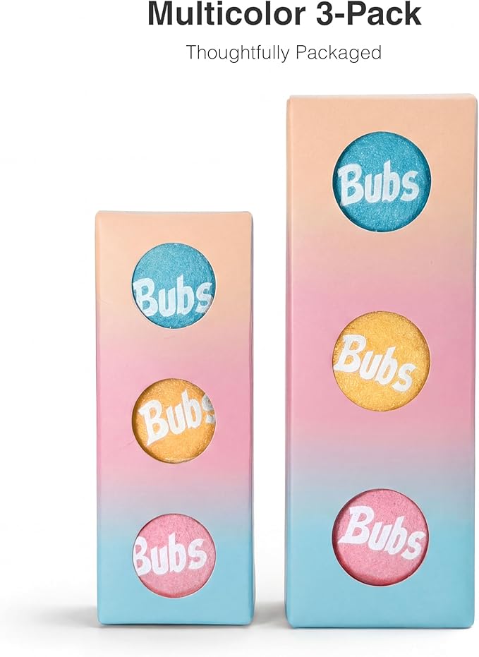 BubS Premium Durable Squeaker Balls for Dogs & Cats 3-Pack (2.5 inch) – Tennis Ball Style, Bouncy, Interactive, Safe & Long Lasting Fetch Pet Toys for Endless Fun (Large)