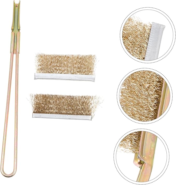 Milisten 1set Professional Handle Bird Cage Brush Wire Cleaning Tool for Bird Droppings Parrot Cage Maintenance and Easy Access to All Corners